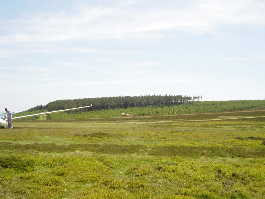 Gliders on top of the long Mynd.